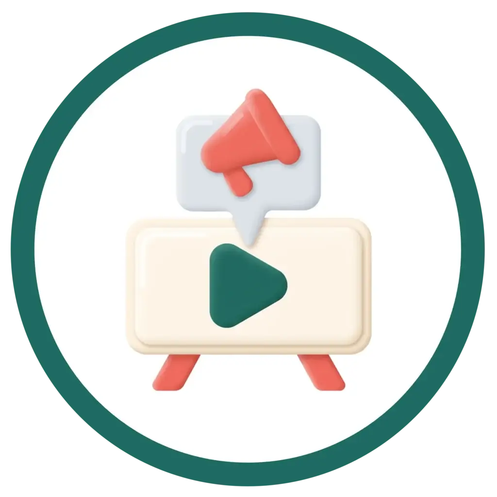 tv broadcasting and scriptwriting icon